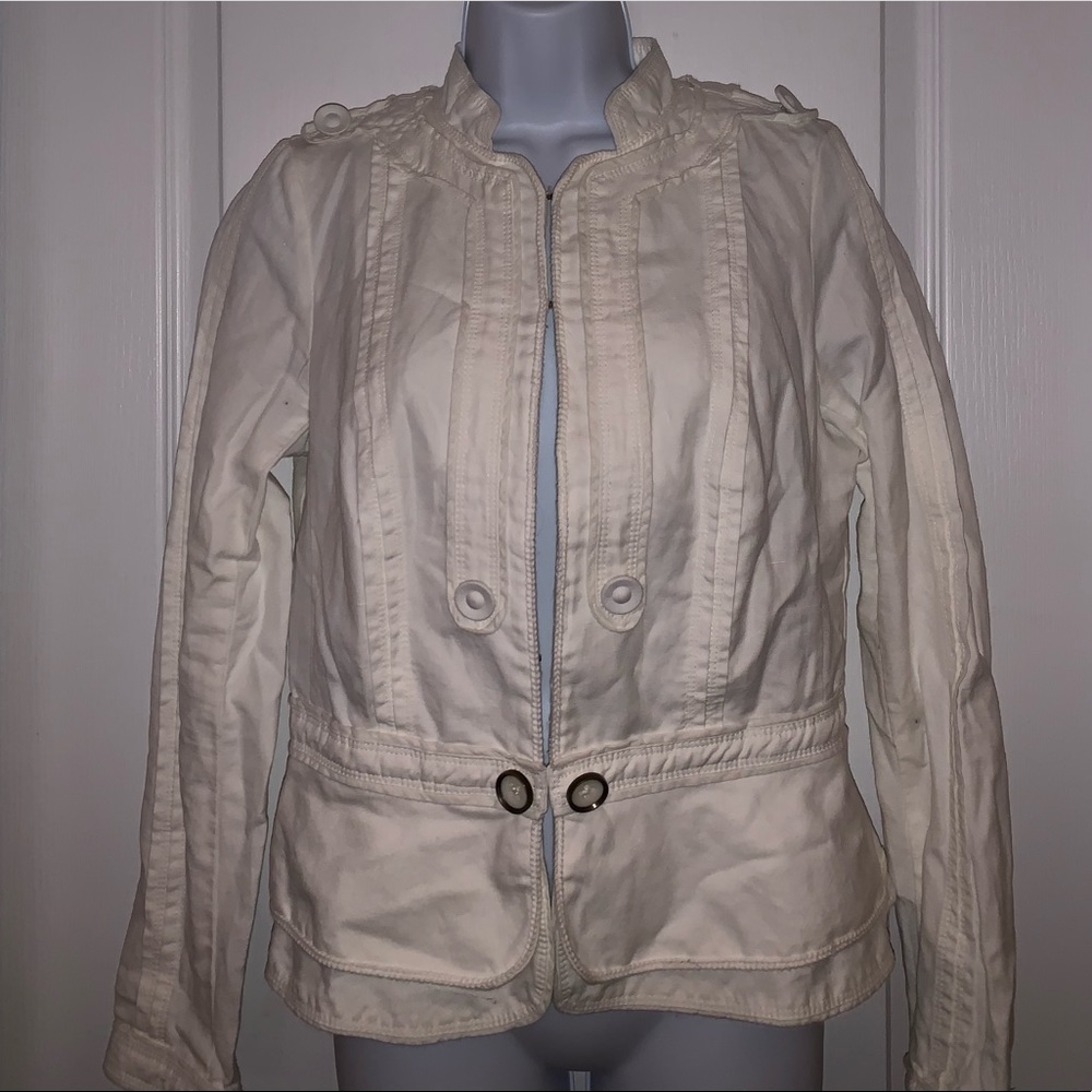 ANTHROPOLOGIE WHITE JACKET